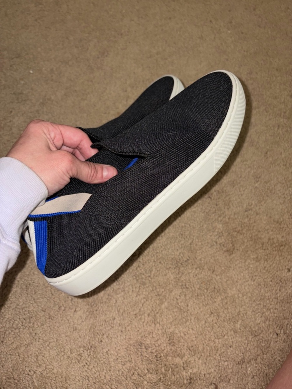 Rothy's The Original Shoes Womens Anchor Knit Slip On Comfort Sneakers Sz 7.5